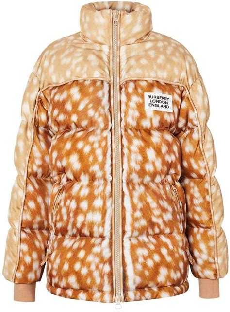 burberry deer print puffer jacket|Burberry reversible puffer jacket.